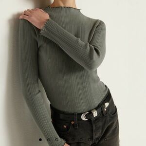 Nation LA Like New Brenna Mock Neck Top Large